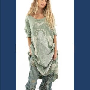 Magnolia Pearl Sage Green Long Sleeve Dress